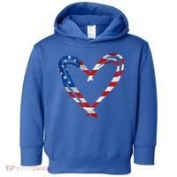 Memorial Day And 4th July Partiotic Heart Gift Toddler Hoodie thumb 0