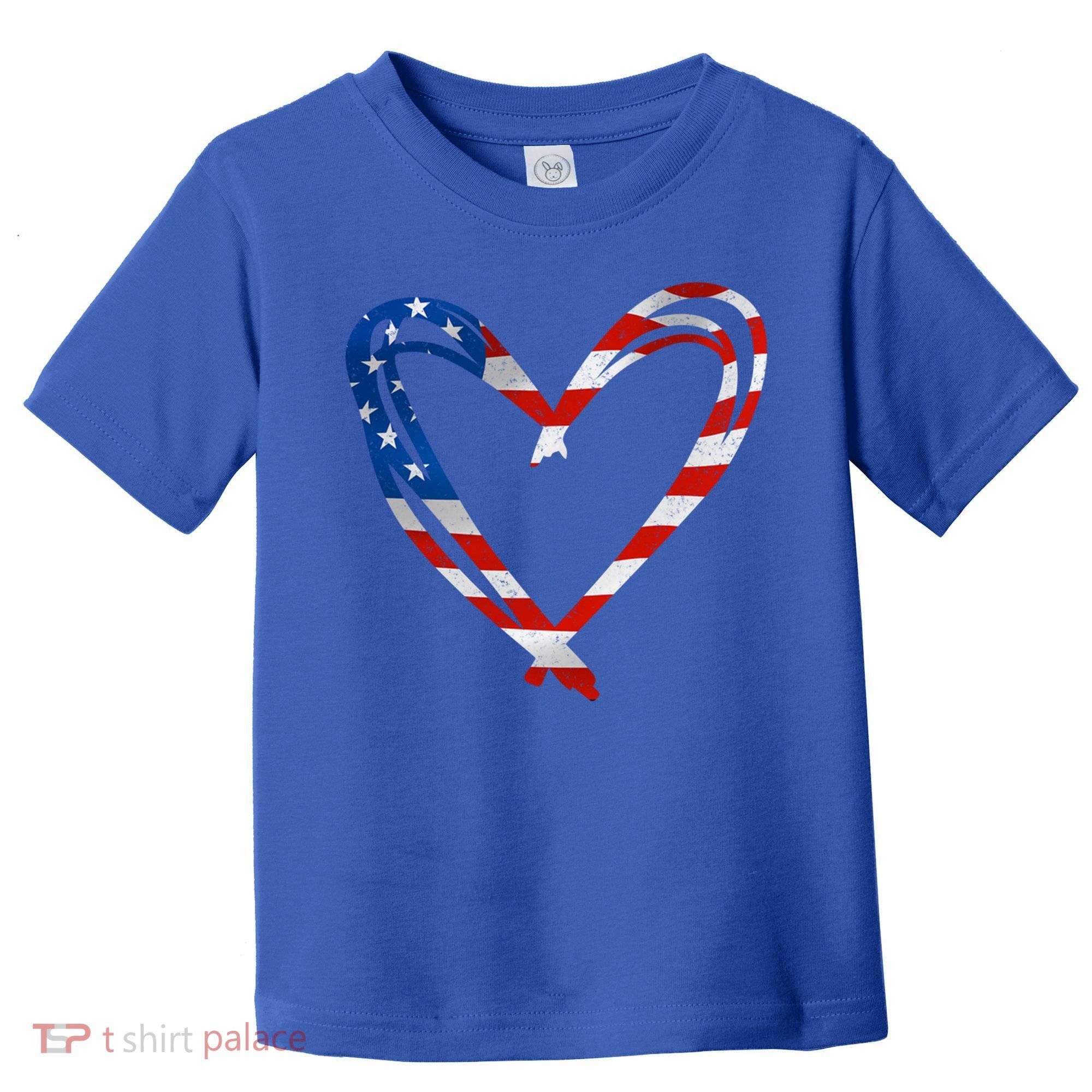 Memorial Day And 4th July Partiotic Heart Gift Toddler T-Shirt