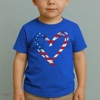 Memorial Day And 4th July Partiotic Heart Gift Toddler T-Shirt thumb 2