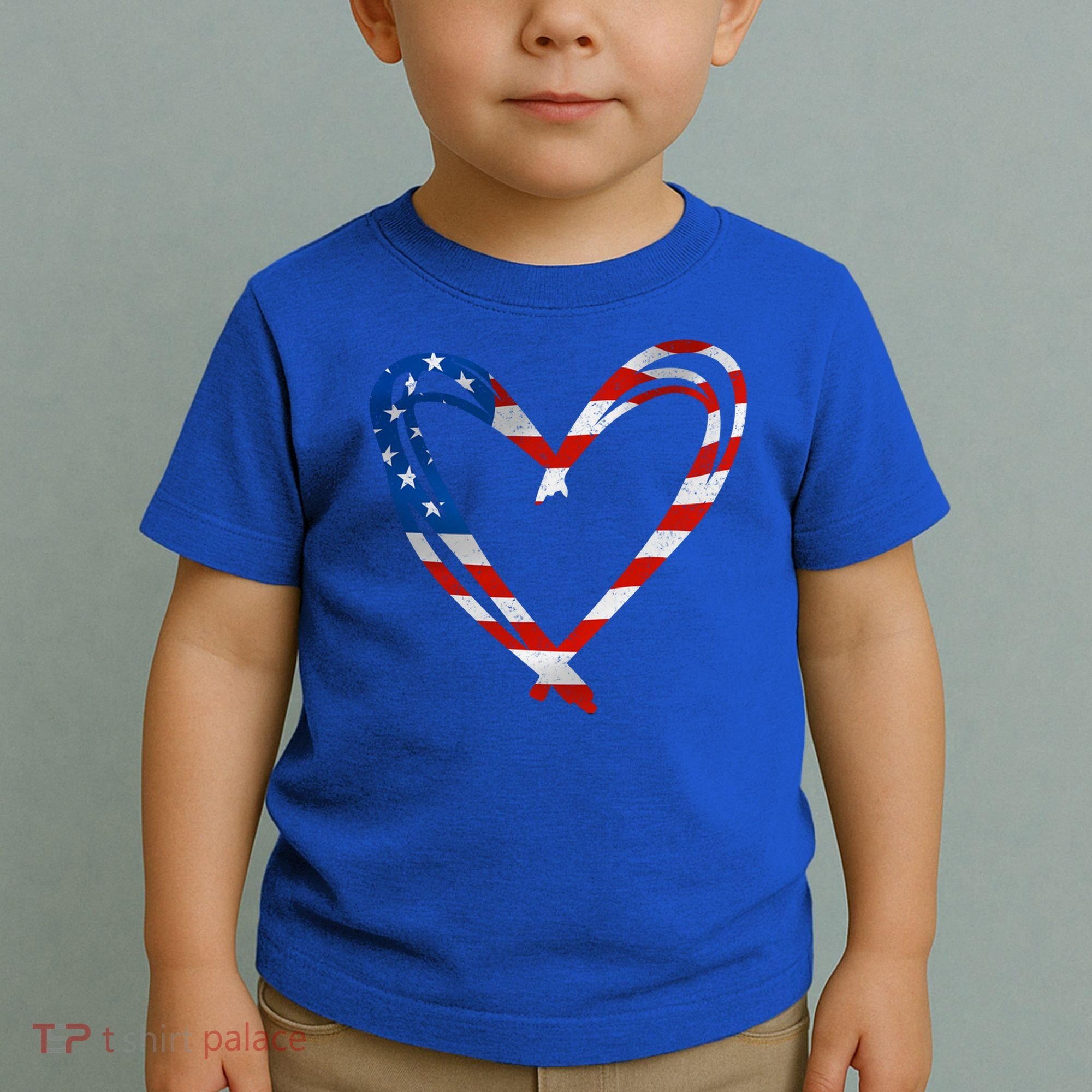 Memorial Day And 4th July Partiotic Heart Gift Toddler T-Shirt