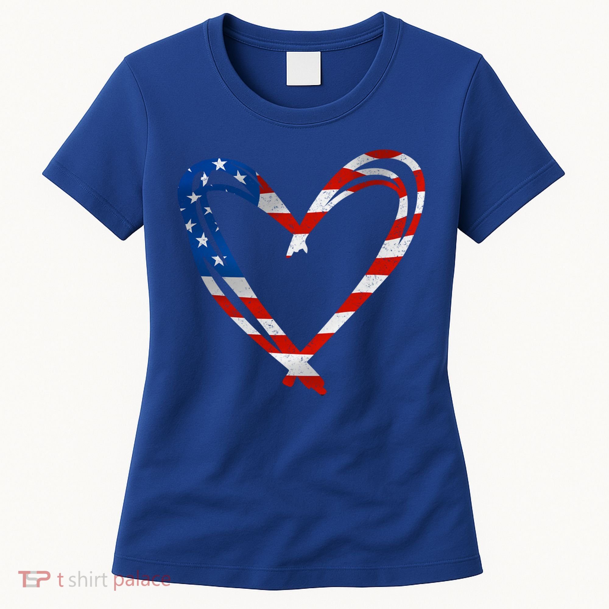 Memorial Day And 4th July Partiotic Heart Gift Women's T-Shirt