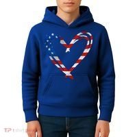 Memorial Day And 4th July Partiotic Heart Gift Kids Hoodie thumb 4