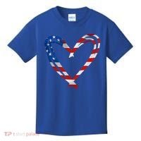 Memorial Day And 4th July Partiotic Heart Gift Kids T-Shirt thumb 0
