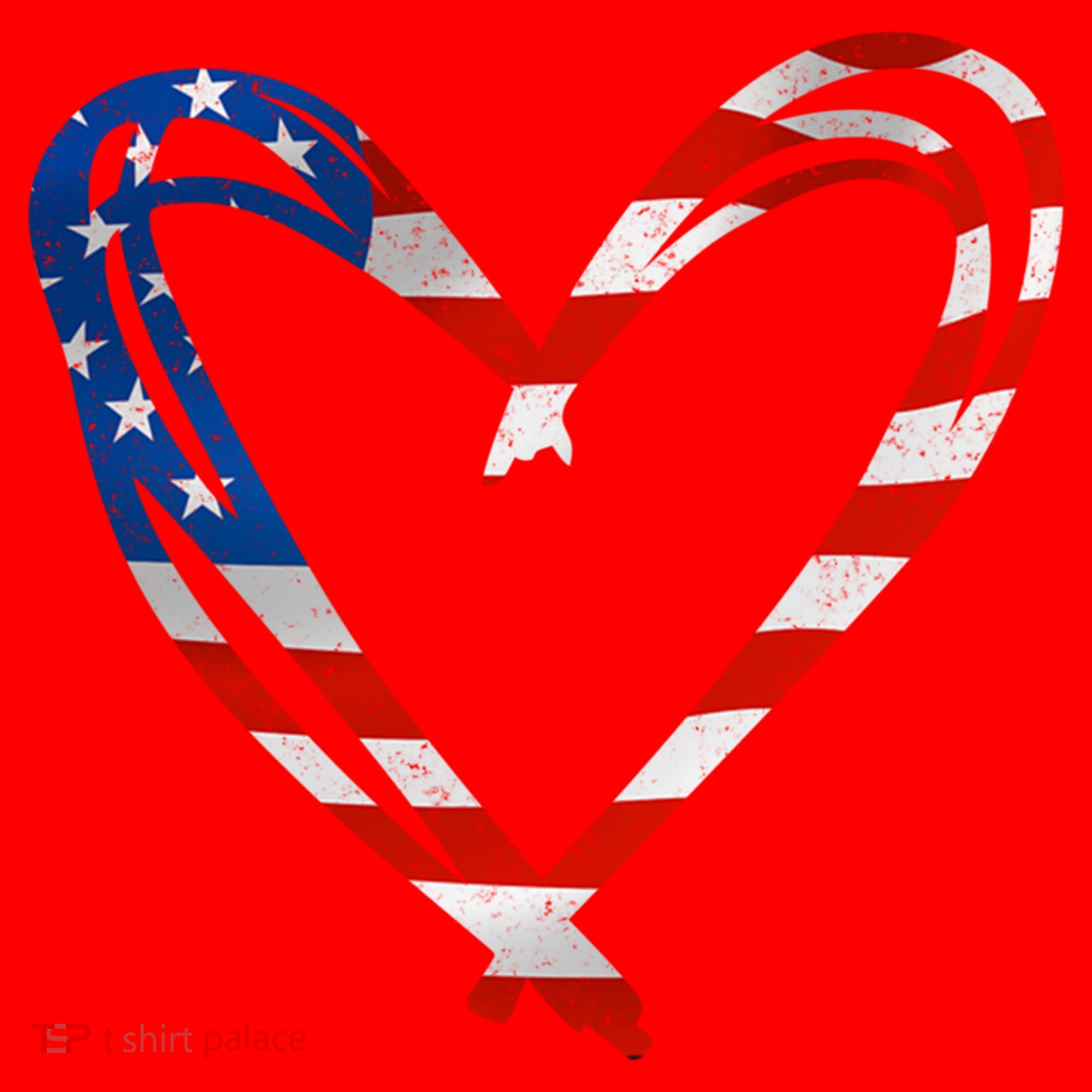 Memorial Day And 4th July Partiotic Heart Gift Santa Hat