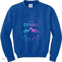Mount Denali Alaska Mountaineer Climbing National Park Kids Sweatshirt thumb 0