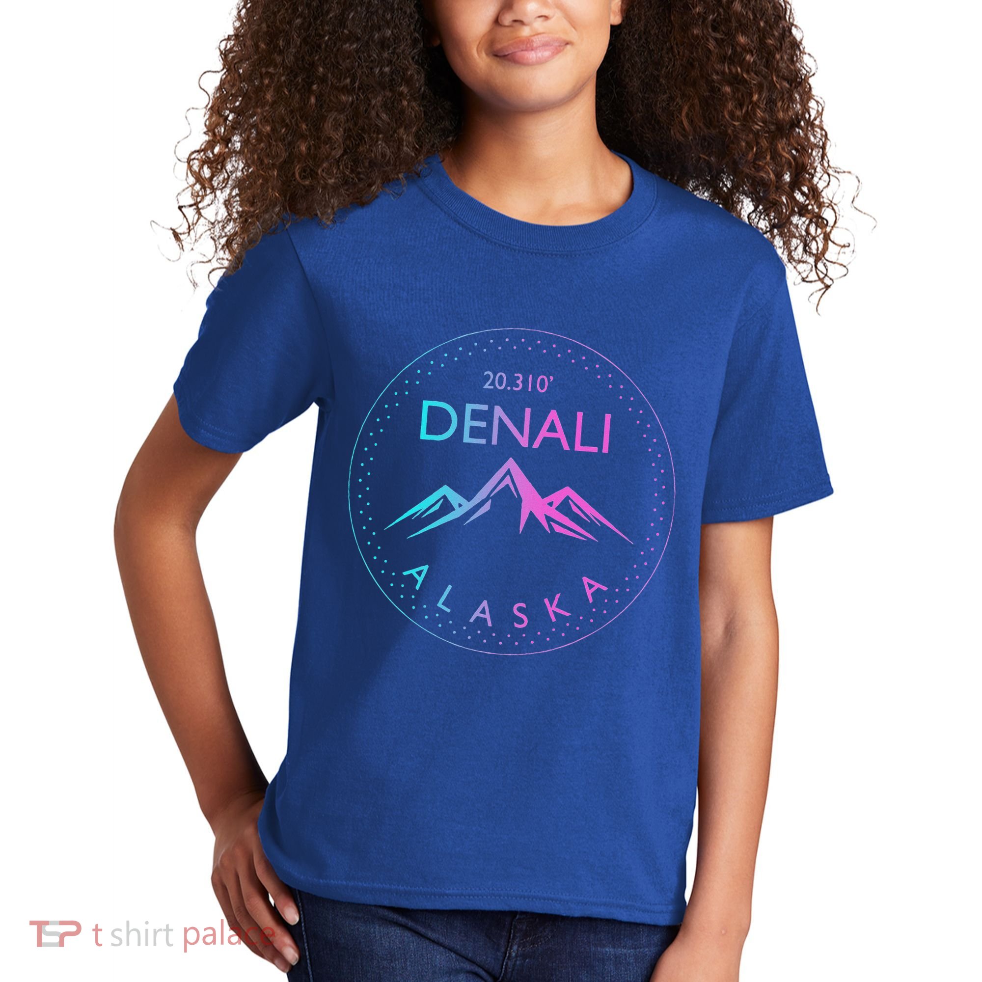 Mount Denali Alaska Mountaineer Climbing National Park Kids T-Shirt