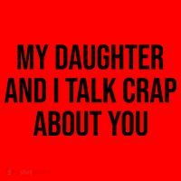 My Daughter And I Talk Crap About You Funny Dad, Daddy, Mom Santa Hat thumb 1