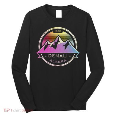 Mount Denali Alaska Mountaineer Climbing National Park Long Sleeve Shirt