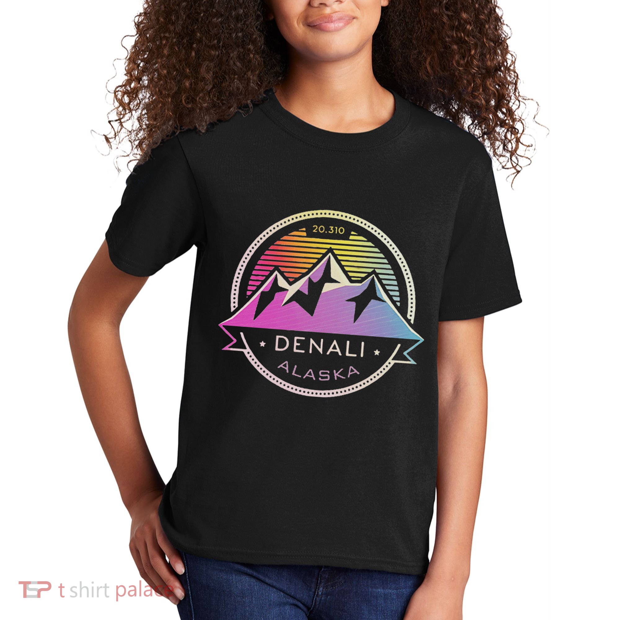 Mount Denali Alaska Mountaineer Climbing National Park Kids T-Shirt