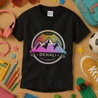 Mount Denali Alaska Mountaineer Climbing National Park Kids T-Shirt thumb 3