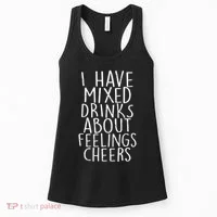 Mixed Drinks About Feelings Cheers Women's Tank Top thumb 0