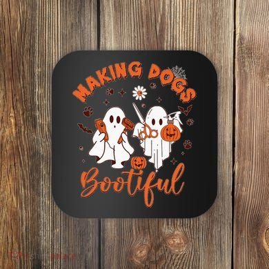 Making Dogs Bootiful Halloween Coaster