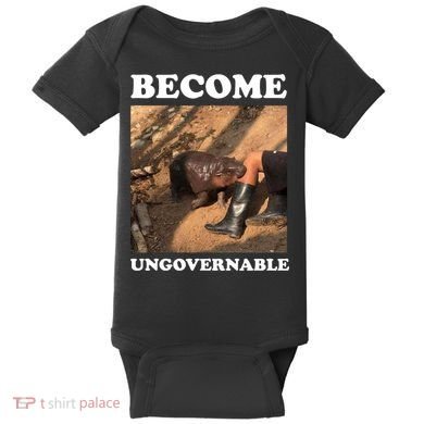 Moo Deng Become Ungovernable Baby Bodysuit
