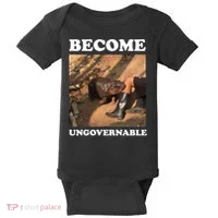 Moo Deng Become Ungovernable Baby Bodysuit thumb 0