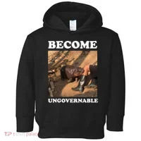 Moo Deng Become Ungovernable Toddler Hoodie thumb 0