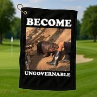 Moo Deng Become Ungovernable Golf Towel thumb 1