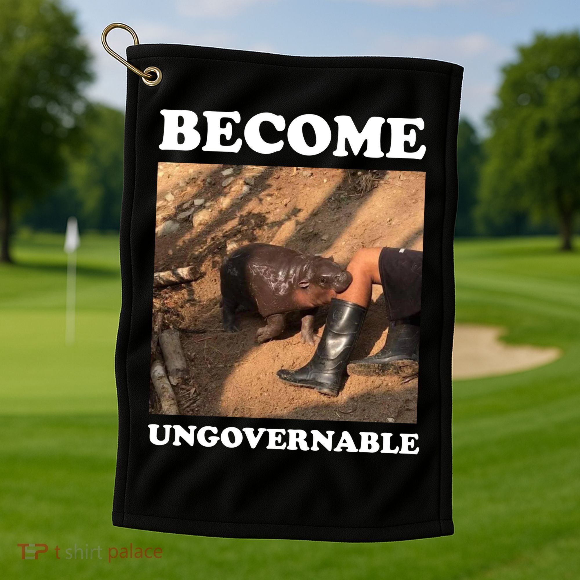 Moo Deng Become Ungovernable Golf Towel