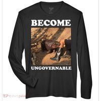 Moo Deng Become Ungovernable Zone Performance Long-Sleeve T-Shirt thumb 0