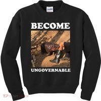 Moo Deng Become Ungovernable Kids Sweatshirt thumb 0