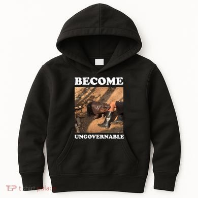 Moo Deng Become Ungovernable Kids Hoodie
