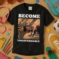 Moo Deng Become Ungovernable Kids T-Shirt thumb 3