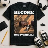 Moo Deng Become Ungovernable Kids Tie-Dye T-Shirt thumb 2