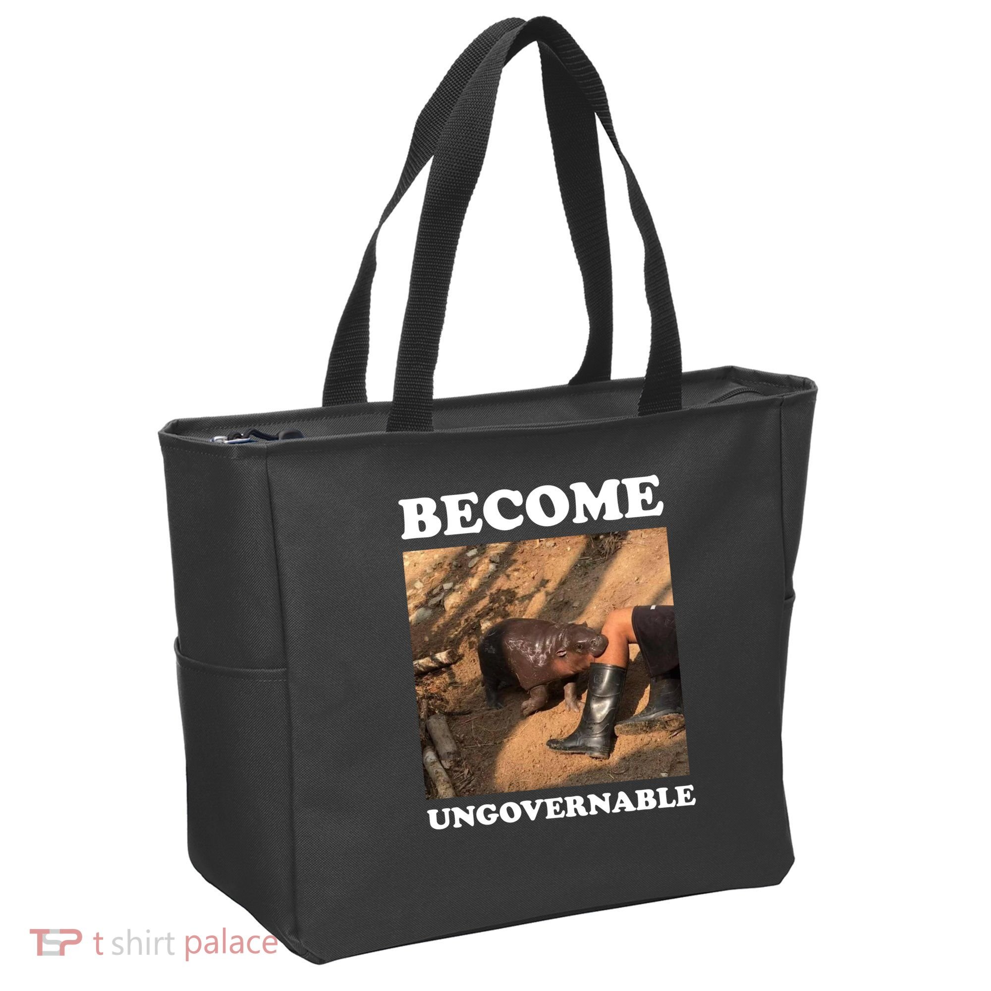 Moo Deng Become Ungovernable Tote Bag