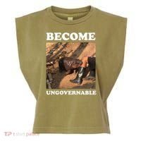 Moo Deng Become Ungovernable Garment-Dyed Women's Muscle Tee thumb 0