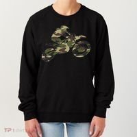 Motocross Dirt Bike Racing Camo Camouflage Women's Sweatshirt thumb 0