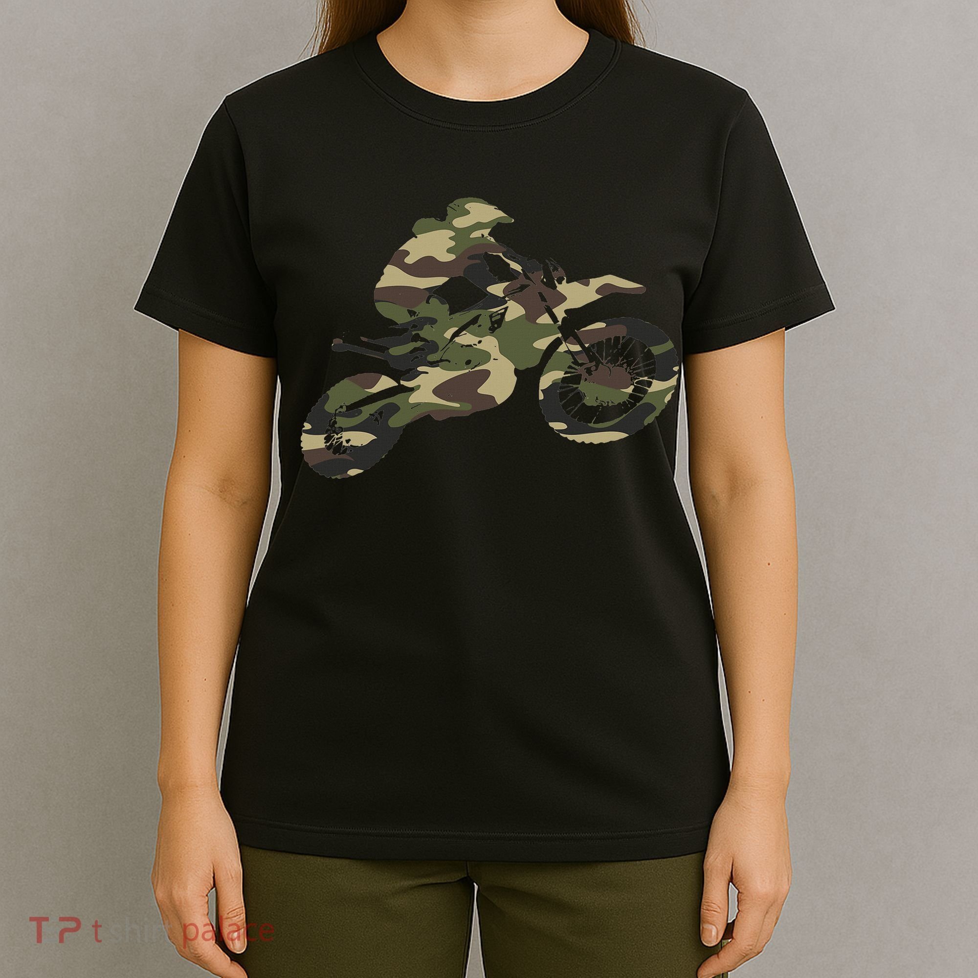 Motocross Dirt Bike Racing Camo Camouflage T-Shirt