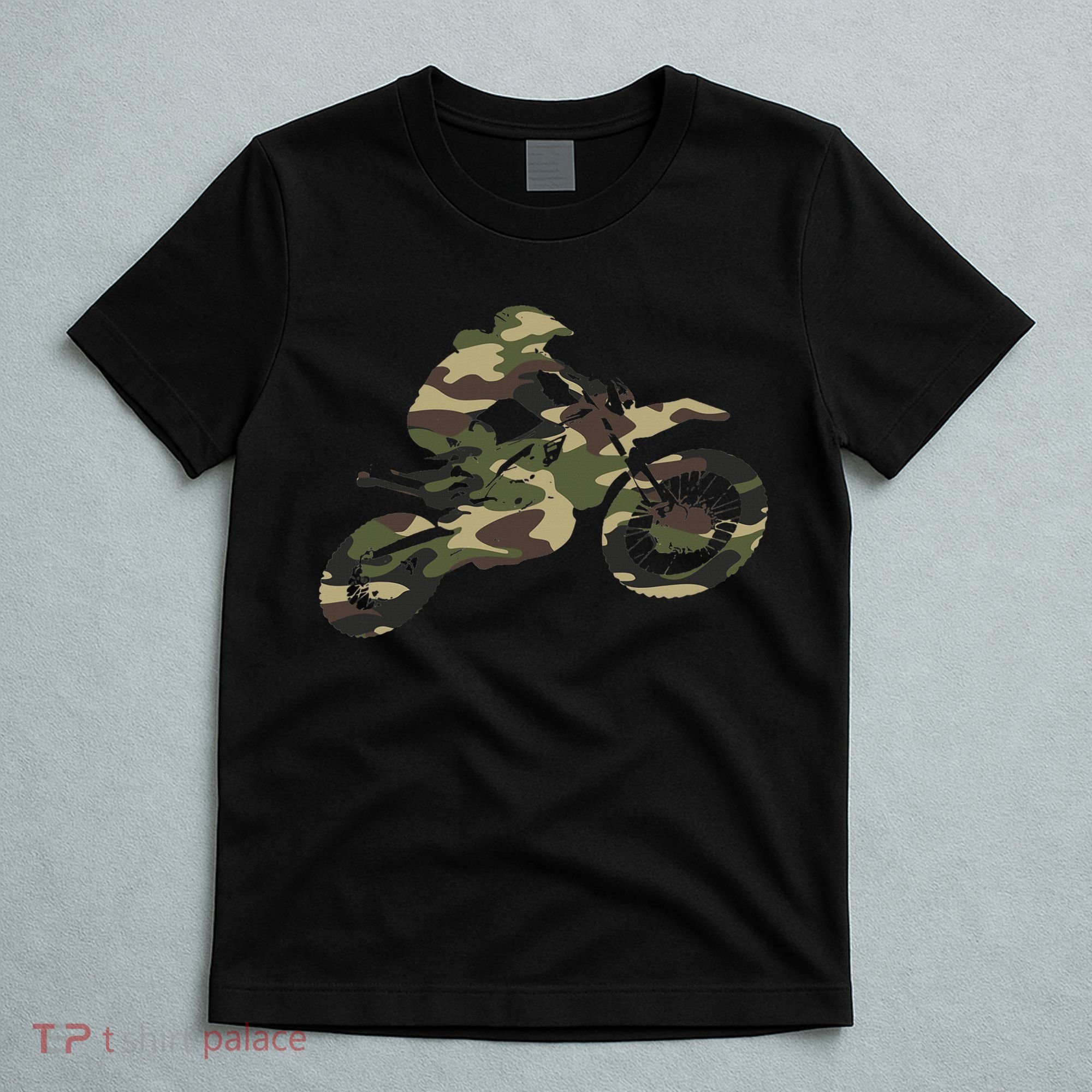 Motocross Dirt Bike Racing Camo Camouflage T-Shirt