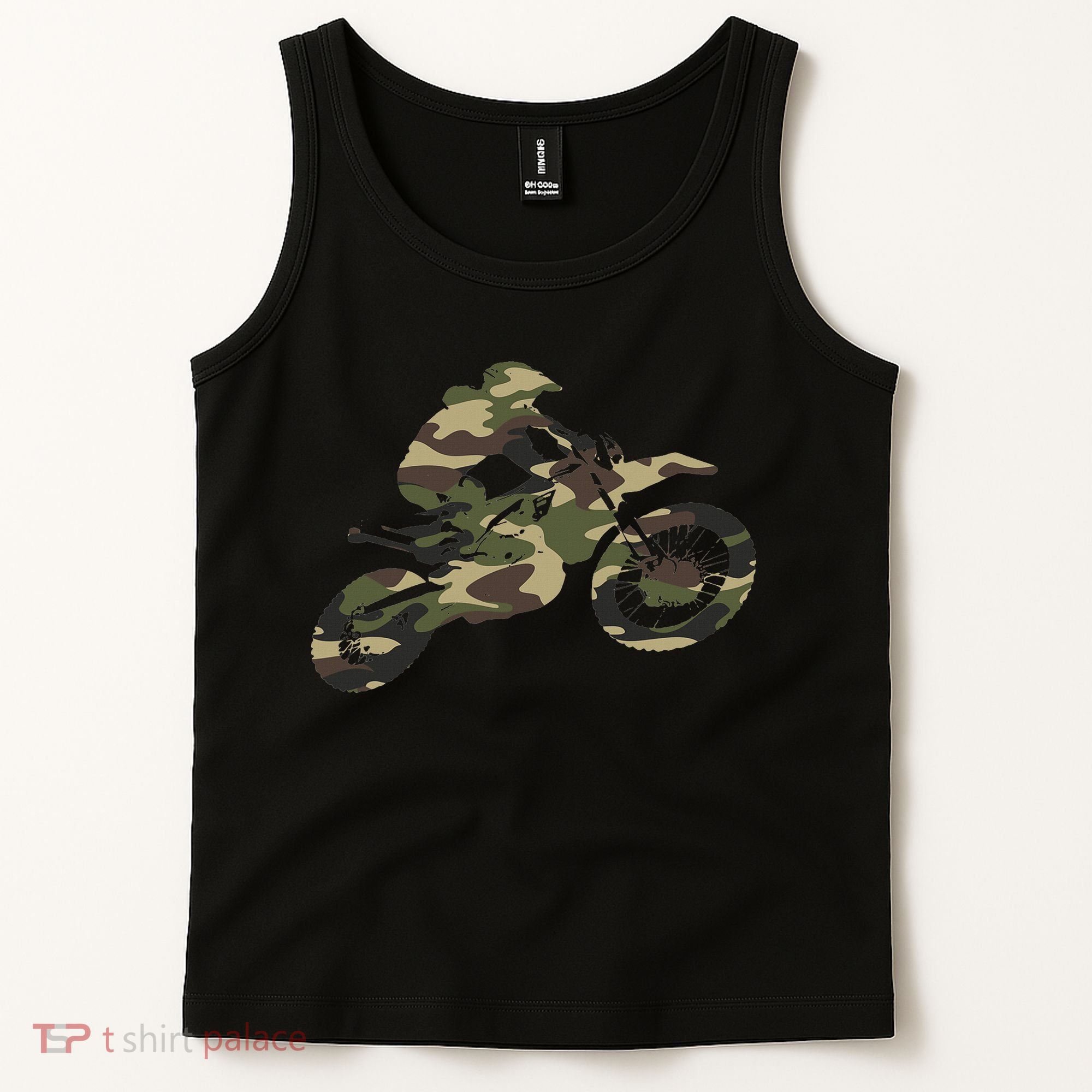 Motocross Dirt Bike Racing Camo Camouflage Tank Top