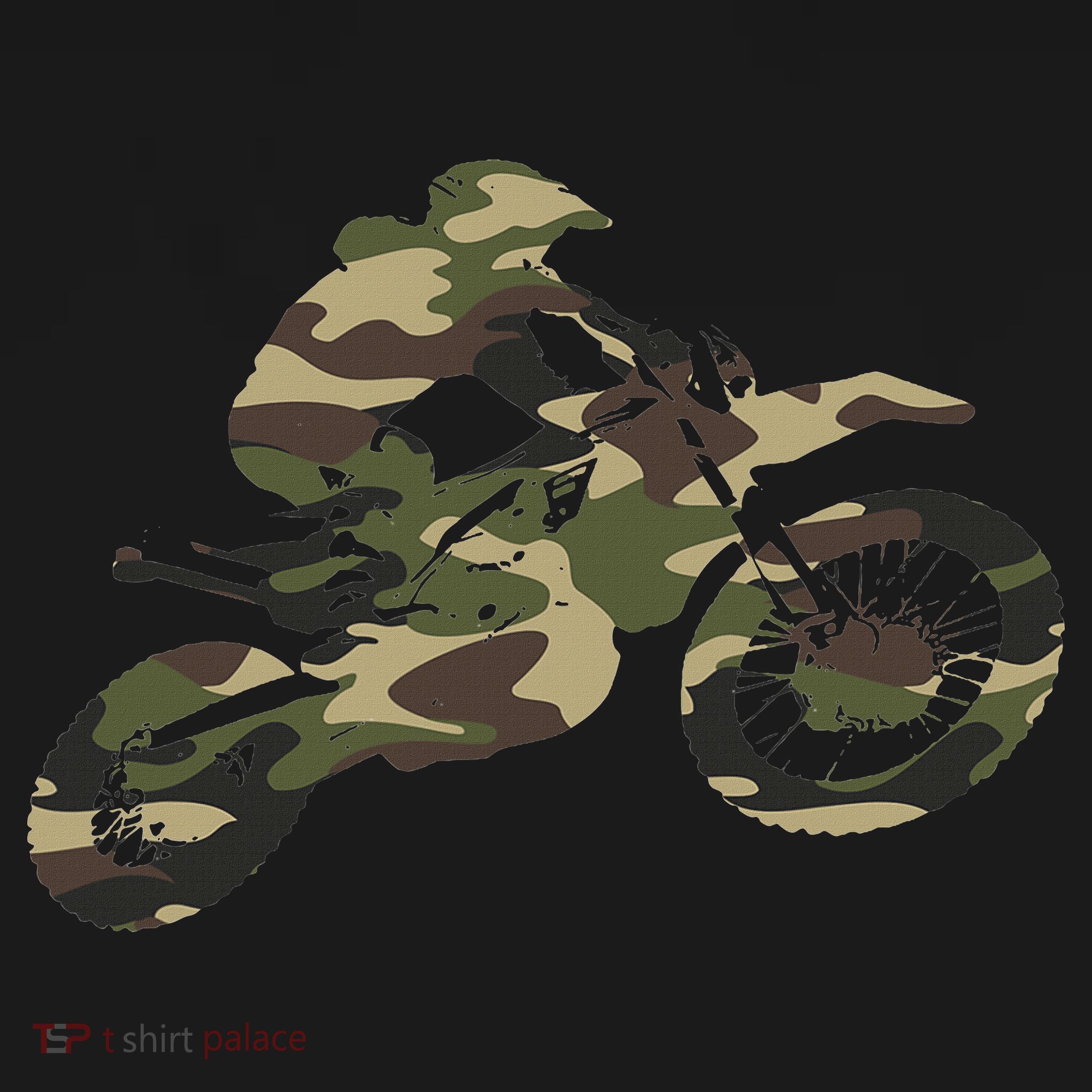 Motocross Dirt Bike Racing Camo Camouflage Women's T-Shirt
