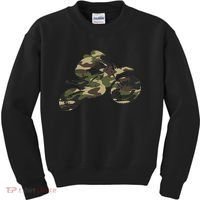 Motocross Dirt Bike Racing Camo Camouflage Kids Sweatshirt thumb 0