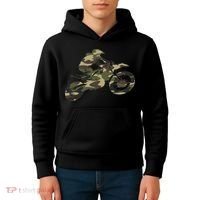 Motocross Dirt Bike Racing Camo Camouflage Kids Hoodie thumb 4