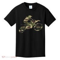 Motocross Dirt Bike Racing Camo Camouflage Kids T-Shirt thumb 0