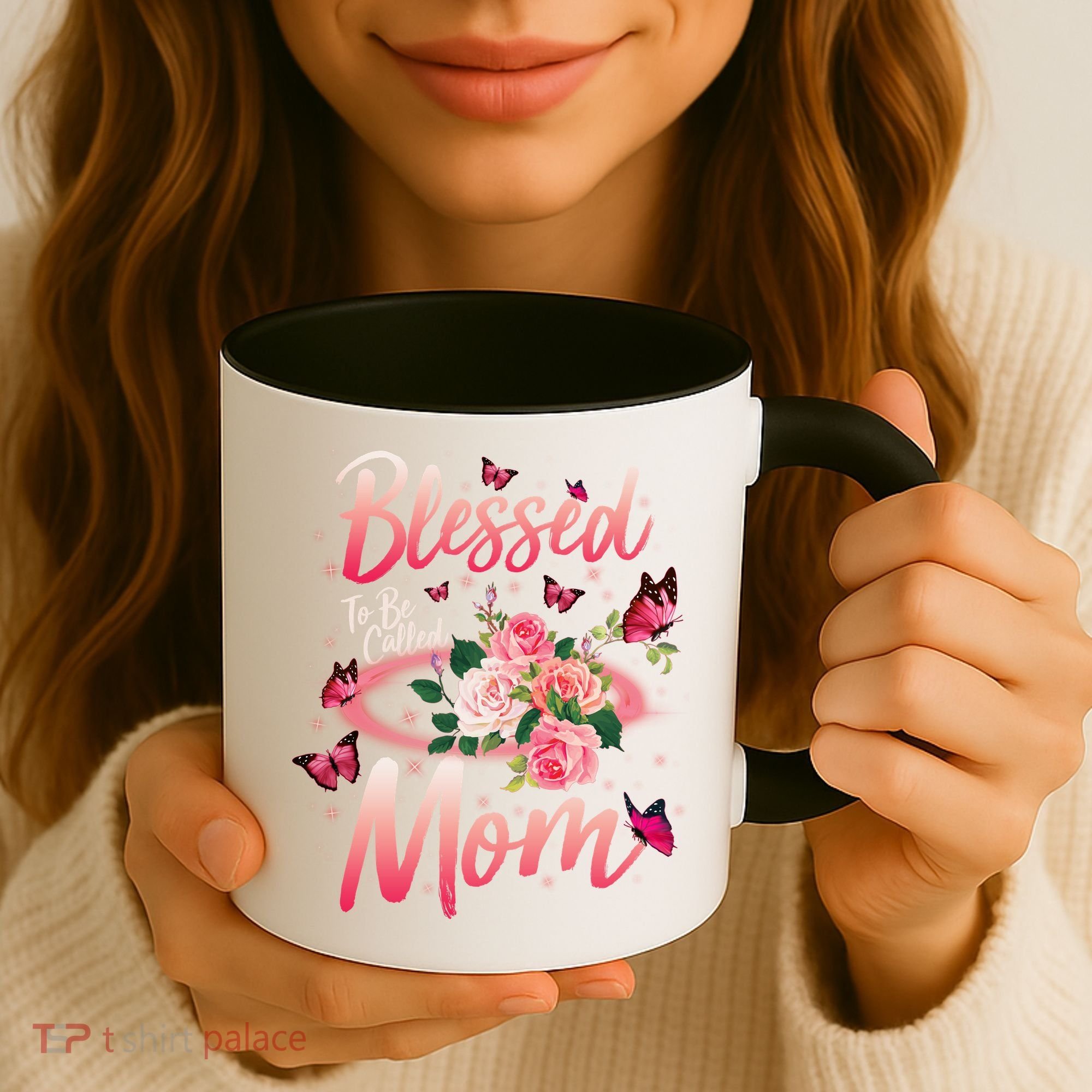 Mother's Day Blessed To Be Called Mom Butterflies And Roses Coffee Mug