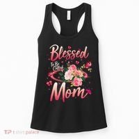 Mother's Day Blessed To Be Called Mom Butterflies And Roses Women's Tank Top thumb 0