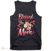 Mother's Day Blessed To Be Called Mom Butterflies And Roses Tank Top thumb 0