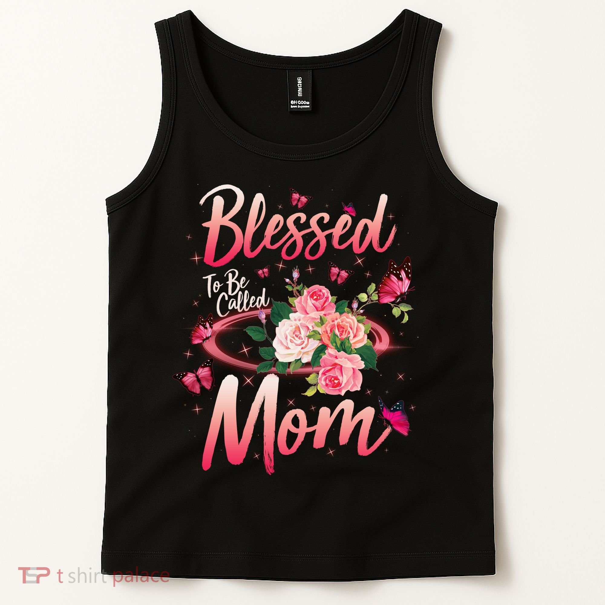 Mother's Day Blessed To Be Called Mom Butterflies And Roses Tank Top