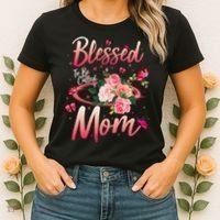 Mother's Day Blessed To Be Called Mom Butterflies And Roses Women's T-Shirt thumb 2