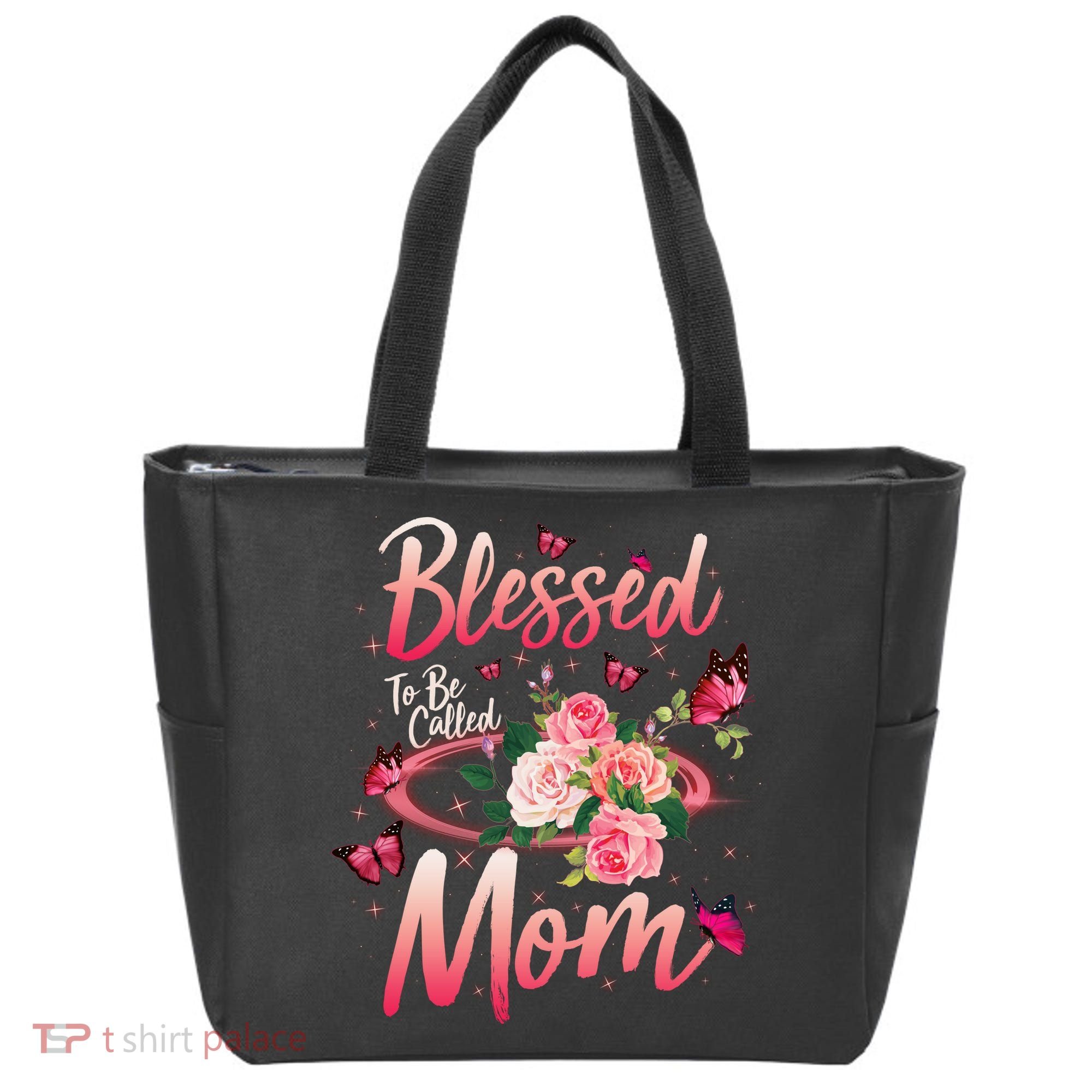 Mother's Day Blessed To Be Called Mom Butterflies And Roses Tote Bag