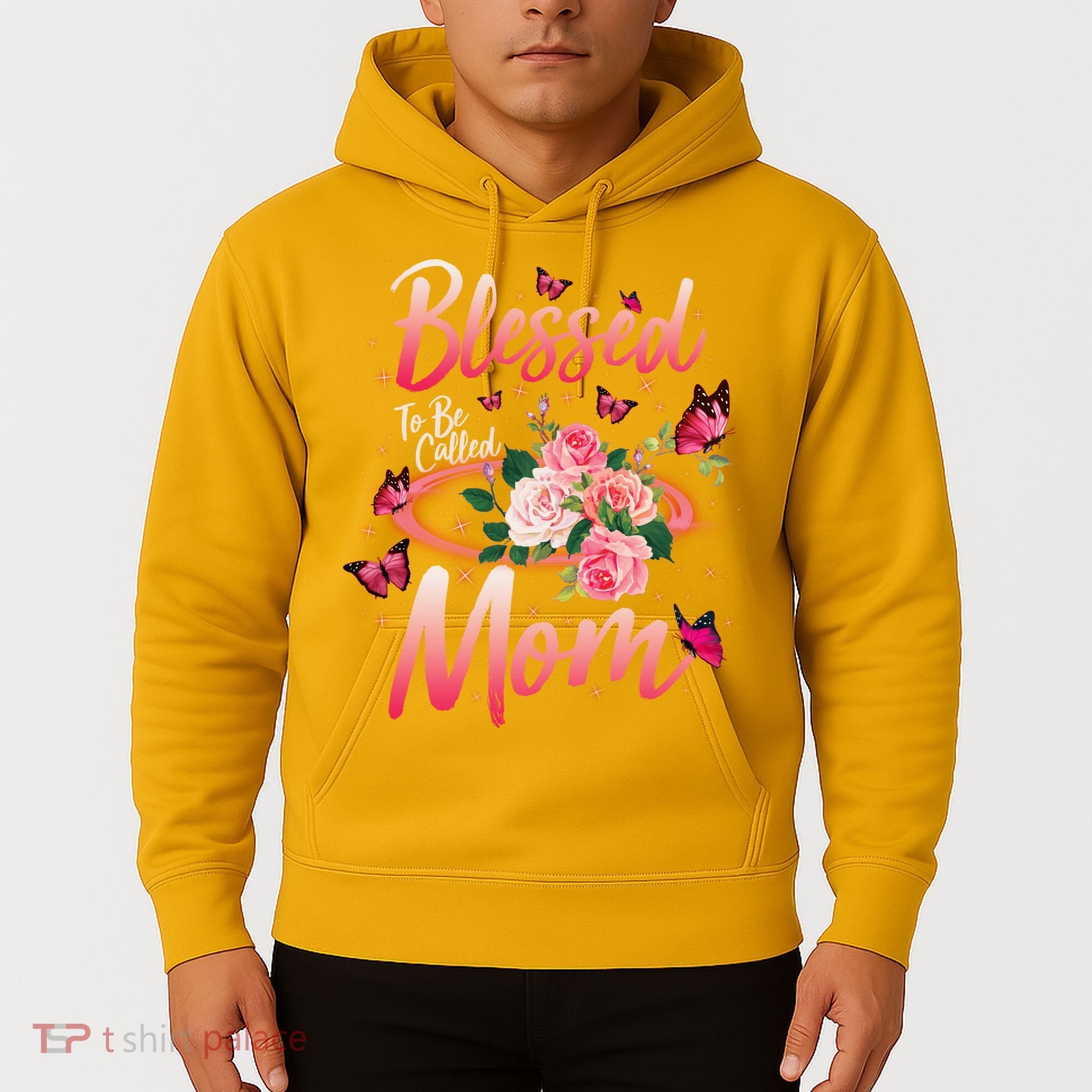 Mother's Day Blessed To Be Called Mom Butterflies And Roses Hoodie
