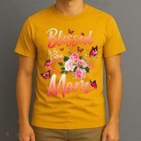 Mother's Day Blessed To Be Called Mom Butterflies And Roses T-Shirt thumb 3