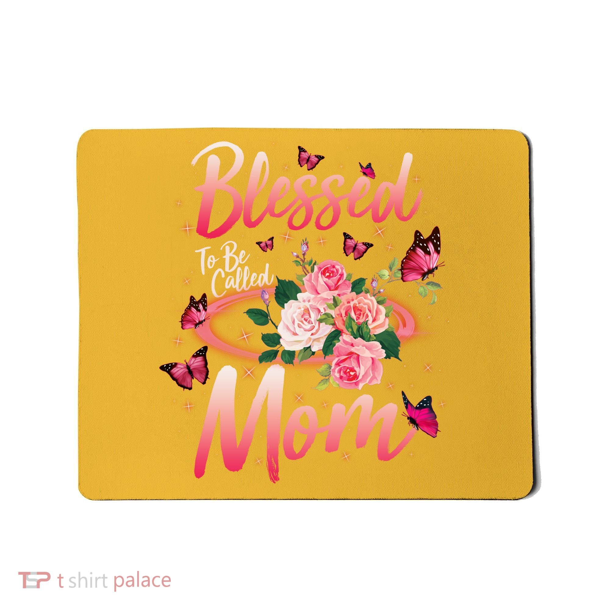 Mother's Day Blessed To Be Called Mom Butterflies And Roses Mousepad