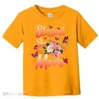 Mother's Day Blessed To Be Called Mom Butterflies And Roses Toddler T-Shirt thumb 0
