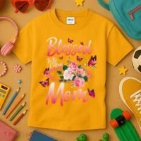 Mother's Day Blessed To Be Called Mom Butterflies And Roses Kids T-Shirt thumb 3