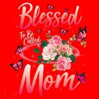 Mother's Day Blessed To Be Called Mom Butterflies And Roses Santa Hat thumb 1
