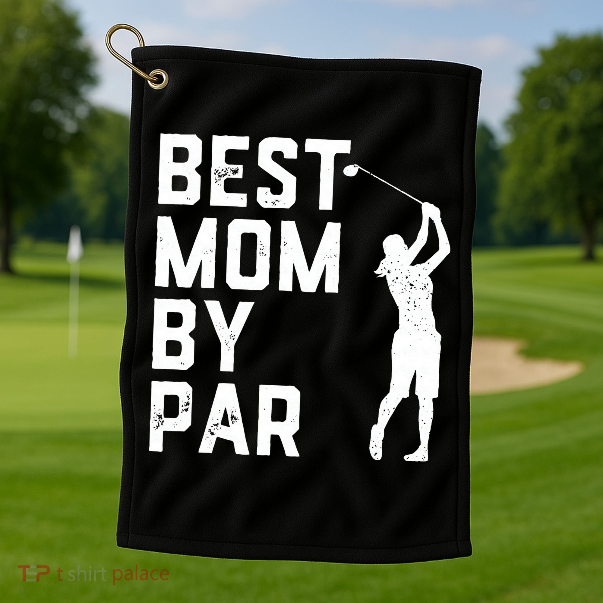 Mother's Day Best Mom By Par Funny Golf Lover Gift Golf Towel