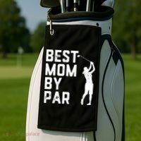 Mother's Day Best Mom By Par Funny Golf Lover Gift Golf Towel thumb 2